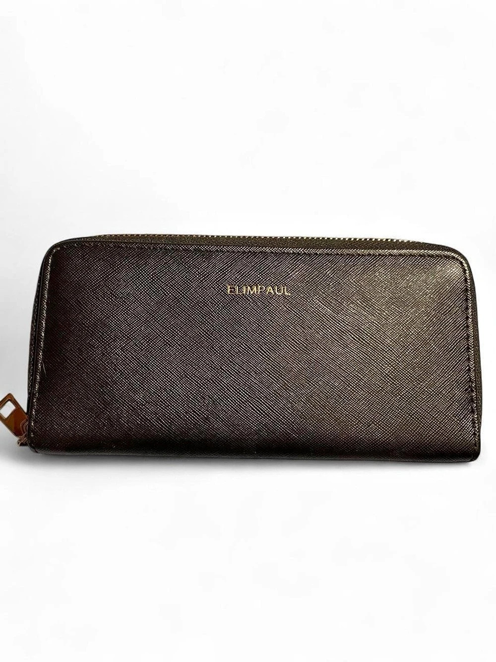 ELIMP PAUL Zip Around Wallet in black and brown